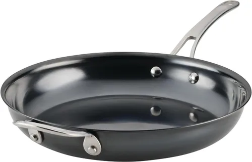 Miniatura 15 de Anolon Everlast N2 - Sartén wok/para saltear de acero al carbono, compatible con todos los tipos de cocina, utensilios de metal seguros, 14 pulgadas