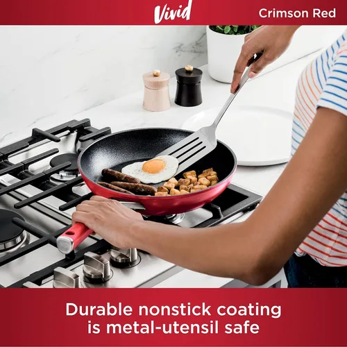 Miniatura 3 de Ninja C28000 Foodi NeverStick Vivid - Juego de utensilios de cocina de 8 piezas con tapas, antiadherentes, duraderos y aptos para horno hasta 400