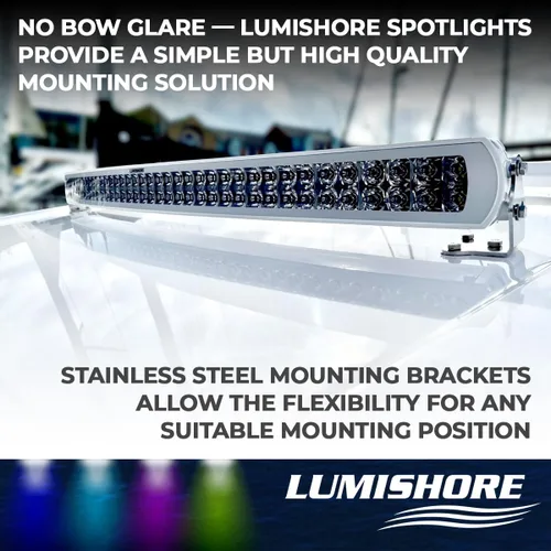 Miniatura 4 de Lumishore Proyector LED de 20 pulgadas, barra de luz blanca impermeable, 33,750 lúmenes/15,000 lúmenes de montaje (60-0471)