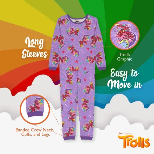 Miniatura 5 de DreamWorks Conjunto de pijama de algodón de 4 piezas para niña