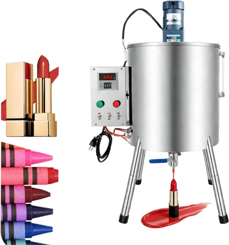 Miniatura 10 de Máquina de llenado de mezcla de agitación de calefacción automática comercial de 15L/4Gal, máquina de llenado de lápiz labial 110v 1500w