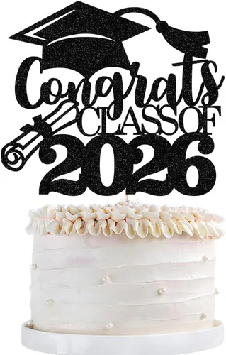 Miniatura 27 de Gold Class of 2025 - Decoración para tartas de graduación con purpurina para la clase de 2025, suministros de fiesta de graduación – Graduados
