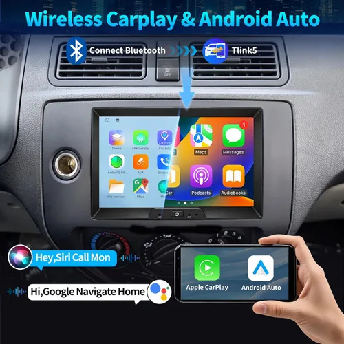 Miniatura 3 de Radio de coche para Ford Edge 2007-2010 Ford Taurus/Sable 2008-2009 Focus 2005-2007 Unidad principal de radio estéreo de mejora con CarPlay Pantalla