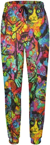 Miniatura 4 de Rainbow Cats Casual Sweatpants for Women High Waisted Jogger Pants Sport Trousers with Pockets