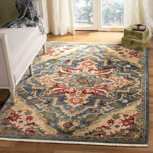 Miniatura 12 de SAFAVIEH Kashan Collection - Alfombra de área de 2 x 3 pies, color rojo y beige, diseño oriental tradicional, no desprende pelusa y de fácil