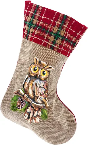 Miniatura 8 de LUSandy Calcetines colgantes de Navidad 5D con pintura de diamante de Papá Noel, adornos colgantes de 14 pulgadas, bolsa de dulces de Navidad
