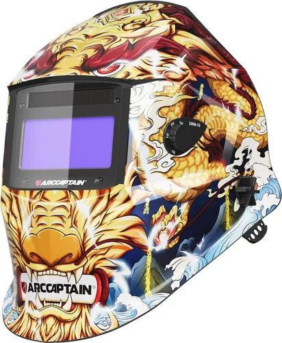 Miniatura 13 de ARCCAPTAIN Casco de Soldar con Pantalla de Visualización Grande, Claridad Óptica Superior 1/1/1/1, Capucha de Soldar con Oscurecimiento Automático