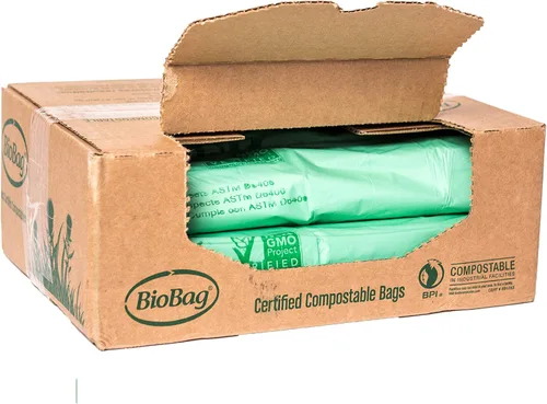 Miniatura 10 de BioBag (USA) La bolsa compostable original, 48 galones, 80 unidades, 100% bolsas de basura compostables certificadas para desechos de alimentos