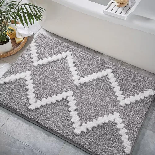 Miniatura 37 de DEXDE Alfombras de Baño Corredor 24x47 pulgadas Alfombra de Baño Larga Antideslizante Suave Lavable Alfombras de Baño Grandes para Baño Dormitorio