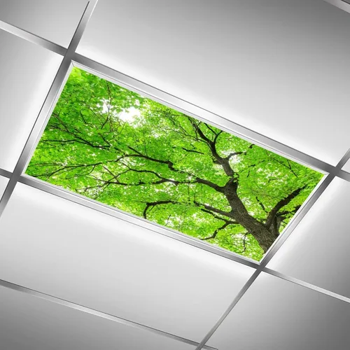 Miniatura 2 de Sunnyhut 2 cubiertas de luz fluorescente para luces de techo, cubierta magnética de árboles verdes para lámparas fluorescentes o LED