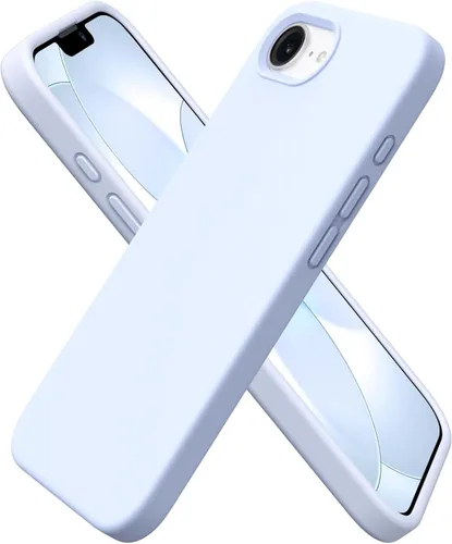 ORNARTO Funda compatible con iPhone 16e de 6.1 pulgadas (2025), silicona líquida de 3 capas cubierta completa de goma de gel suave, funda protectora