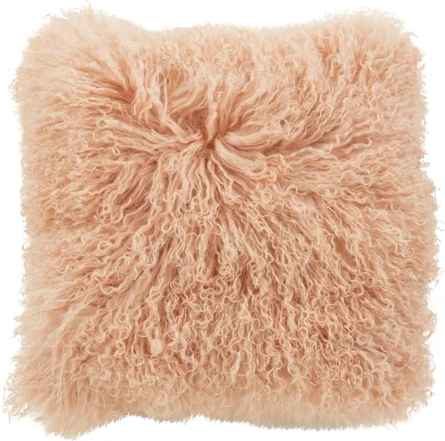 Miniatura 30 de Saro Lifestyle Almohada de piel de cordero mongol rellena de poliéster Gris