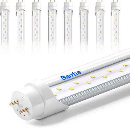 Miniatura 11 de Barrina Lámparas de tubo LED de 8 pies, 44W 5500lm 5000K, súper brillante, bombilla LED T8 T10 T12, luces LED de un solo pin FA8, cubierta