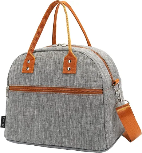 Miniatura 20 de FlowFly Fiambrera térmica con correa de hombro y asas para mujer, hombre y niños, amplia y reutilizable, congelable, bolso organizador de alimentos