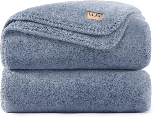 Miniatura 19 de UGG Whitecap Manta de Felpa Suave y Mullida de Forro Polar para Sofá o Cama, Decoración del Hogar, Manta de Invierno, Lavable a Máquina, 50 pulgadas
