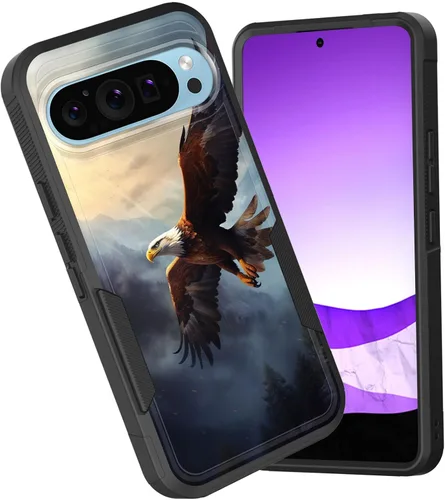 Miniatura 94 de Funda para Pixel 6A, funda híbrida de doble capa resistente a prueba de golpes de policarbonato duro de silicona suave TPU para Google Pixel 6A