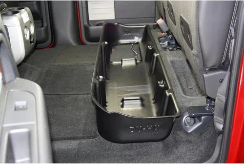 Miniatura 2 de DuHa 20078 - Almacenamiento debajo del asiento para F150 SuperCrew 2009-2014 con un subwoofer de fábrica Organizador de asiento trasero negro