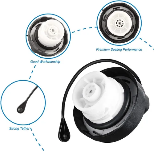 Miniatura 4 de Tapa de gas de repuesto 52100552AG, 52030387AB, 52030387AA para 2003-2018 Jeep Wrangler JK, 2003-2006 Wrangler TJ, Liberty, Cherokee, Compass, Grand