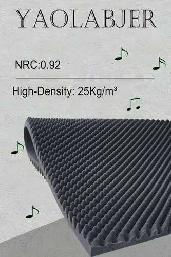 Miniatura 5 de 2 Pack 122 x 61 x 5 cm Paneles de espuma a prueba de sonido negros, panel de espuma acústica en forma de nido de abeja, panel de espuma de 2 Pack
