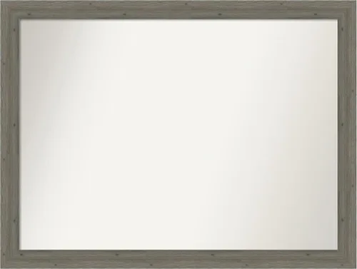 Miniatura 510 de Amanti Art Espejo de pared personalizado no biselado (24.5 x 24.5 pulgadas), marco gris marrón alta, varios tamaños personalizados, espejo de baño