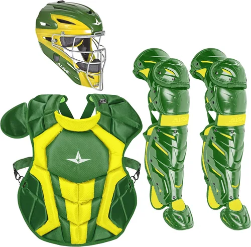 Miniatura 10 de All-Star Eje S7 de 9 a 16 años – Kit de equipo de captura de béisbol (incluye casco, protector de pecho, protectores de piernas), cumple con NOCSAE