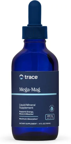 Trace Minerals Mega-Mag - Suplemento de magnesio líquido para vitalidad y apoyo energético - Salud muscular, ósea y nerviosa - Gotas diarias
