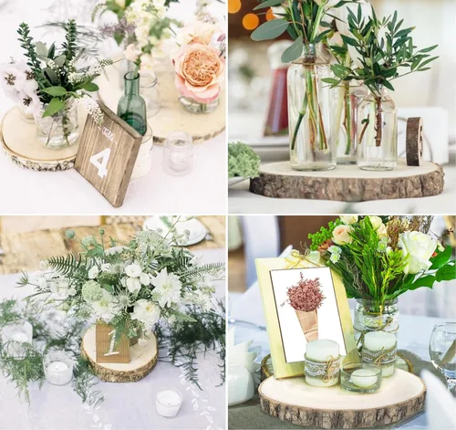 Miniatura 3 de Rebanadas de madera para centros de mesa, 7-8 pulgadas, paquete de 2 astillas de madera redondas sin terminar de la naturaleza para manualidades