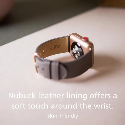 Miniatura 7 de Alto Correa de cuero compatible con Apple Watch Band de 1.496 pulgadas, 1.614 pulgadas, 1.575 pulgadas, correa de repuesto clásica hecha a mano