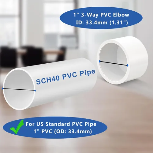Miniatura 4 de Tapa de extremo de PVC de 1 pulgada, paquete de 10 conectores de codo de tubería, accesorios de tubería de PVC SCH40 de grado para muebles