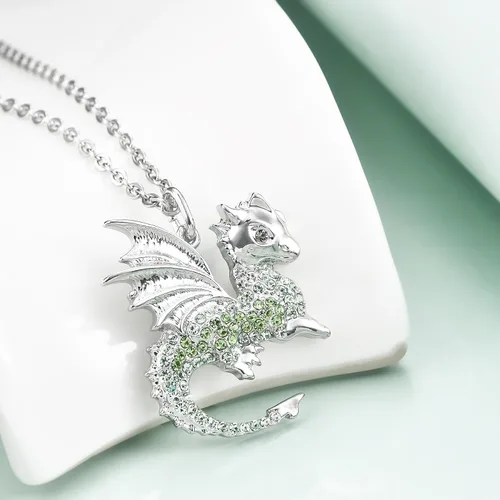 Miniatura 2 de luomart Collar de dinosaurio, regalo de cumpleaños para niñas adolescentes, joyería con colgante de animal T-Rex para mujer