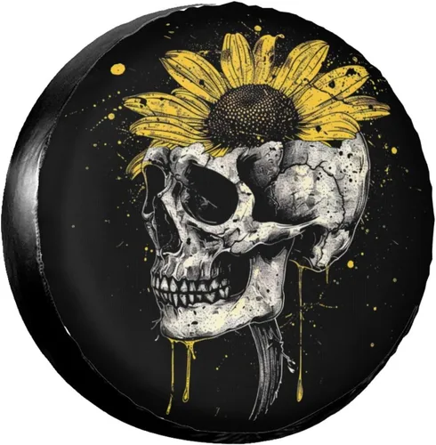 Miniatura 8 de Bee Wings Blooms Spare Tire Cover Wheel Protectors Dust-Proof Wheel Tire Cover Fit Trailer, Rv, Sand Many Vehicle 14inch