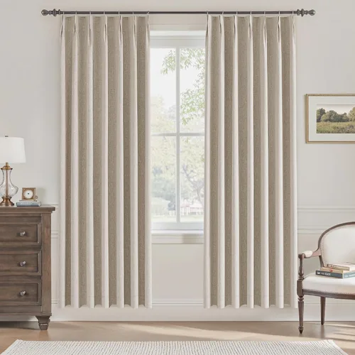 Miniatura 17 de UHITECH Cortinas opacas cortas de 35 pulgadas de largo, plisadas, opacas, para ventanas pequeñas, con aislamiento térmico, cortinas reductoras