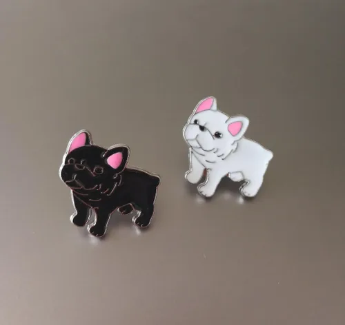 Miniatura 32 de Broche de perro carlino encantador para mascotas, broche de ramillete de metal, placa de identificación para perro, regalo de cumpleaños de Navidad