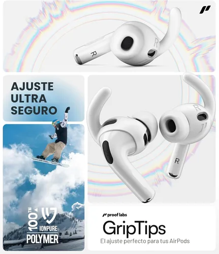 Miniatura 4 de Proof Labs 4 pares de fundas para AirPods Pro 3 ganchos para las orejas [bolsa de almacenamiento añadida] accesorios antideslizantes para las orejas