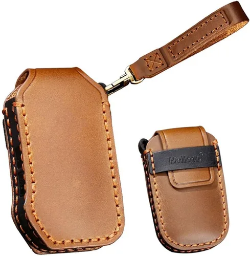 Miniatura 9 de Funda de cuero para llavero inteligente para Kia K3 K5 Cerato Sorento Llavero Bolsa de llaves Accesorios de coche 3 botones azul