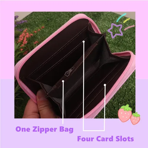 Miniatura 4 de Smile - Monedero con diseño de cara feliz, cartera pequeña para niñas, con dije, mini bolsas para monedas con correa, Cartera