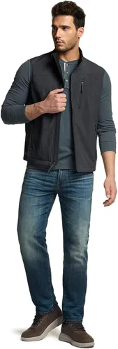 Miniatura 8 de TSLA - Chaleco Softshell sin mangas para hombre, chaleco cortavientos con cremallera completa, chaleco de senderismo, golf, viajes al aire libre.