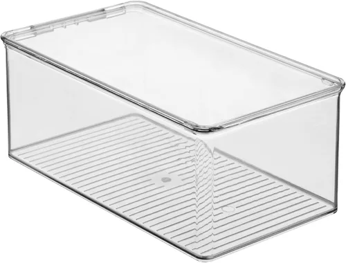 Miniatura 9 de iDesign Caja de zapatos apilable – Caja de zapatos de plástico con tapa con bisagras – Transparente – Fabricado en Estados Unidos