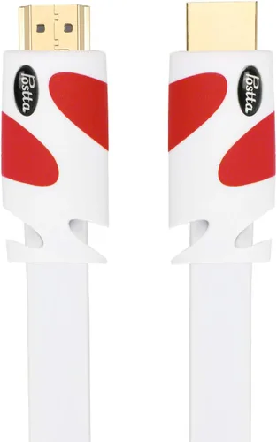 Miniatura 7 de Postta Cable HDMI plano de 100 pies, cable HDMI 2.0 plano con refuerzo de señal incorporado soporte 4K (2160P), 3D, 2K (1080P), Ethernet y retorno