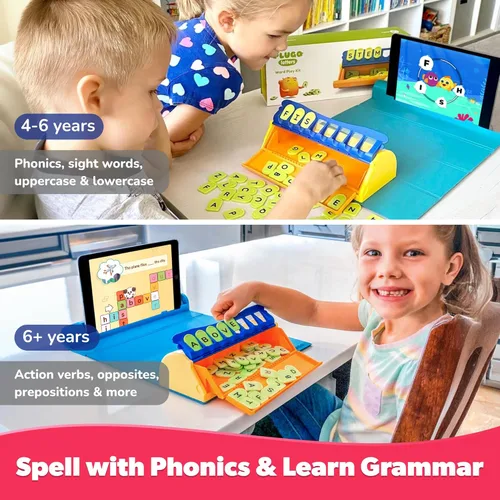 Miniatura 3 de PlayShifu Word Wiz – Kit de aprendizaje de letras Plugo Desarrolla habilidades de lectura, ortografía y gramática para niños de 4 a 10 años