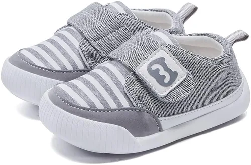 BMCiTYBM Zapatos para bebé niño y niña, tenis antideslizantes suaves y ligeros, zapatos para caminar de primer paso, 6, 9, 12, 18, 24 meses