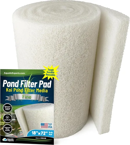 Aquatic Experts Almohadilla de filtro clásica para estanque Koi FINE – Filtro de estanque en rollo blanco a granel, filtros de estanque ultra