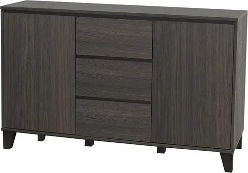 Miniatura 2 de Kings Brand Furniture – Mesa consola de gabinete de servidor de buffet de madera, gris roble