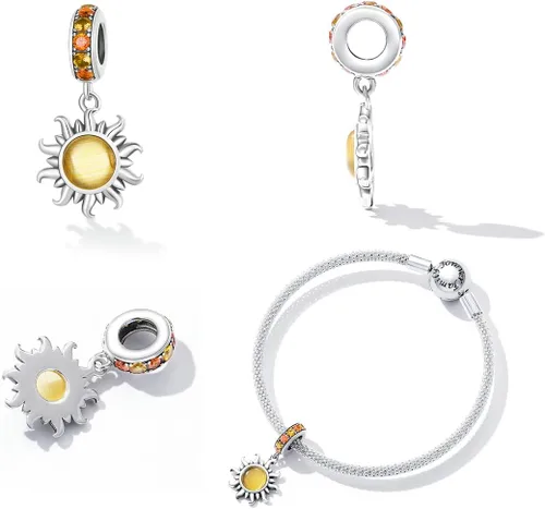Miniatura 115 de Abalorios de plata de ley para pulseras, collares, familia para siempre, circonita cúbica, regalo de joyería para mujeres