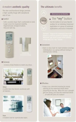 Miniatura 3 de Somfy Telis 16 RTS Pure Remote con pantalla, 16 canales (1811081)