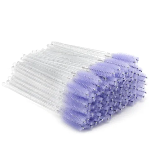G2PLUS 300 unidades de brochas desechables para rímel, kit de maquillaje con cepillo de pestañas de cristal, varillas ajustables para extensiones de