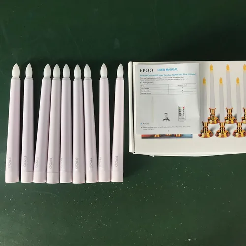 Miniatura 6 de FPOO Velas de Adviento sin llama con portavelas de madera, velas de Adviento que funcionan con baterías, 3 candeleros LED morados y 1 rosa