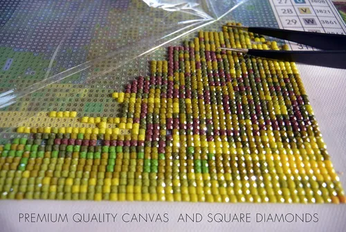 Miniatura 3 de Mosaiko Producto defectuoso (diamantes redondos no cuadrados) Kit de pintura de diamante extra grande de 16 x 24 pulgadas - Cuadrado de taladro