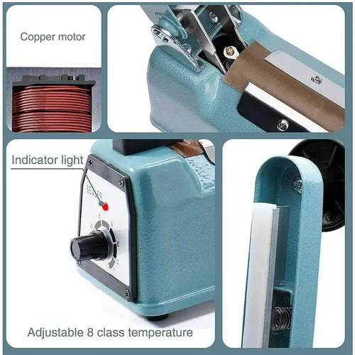 Miniatura 3 de Máquina de sellado térmico manual de 16 pulgadas, sellador de bolsas de calor, herramienta de cierre de bolsa de plástico de tubería de polietileno