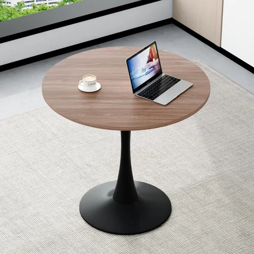 Miniatura 3 de Mesa de comedor redonda para espacios pequeños, mesas de tulipanes de 32 pulgadas con base de pedestal de metal, mesa de bistró para 2/3/4 personas